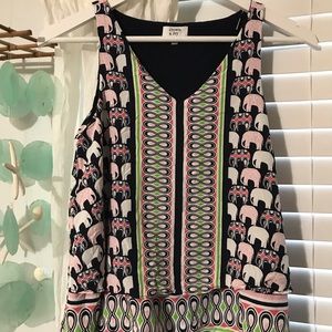 Crown & Ivy Elephant Print Tank